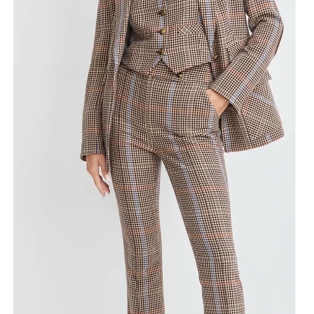 Veronica Beard Multicolor Houndstooth Pants - Picture 3 of 6